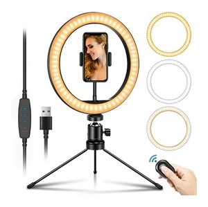 Selfie Ring Light 10" W/Tripod- Remote